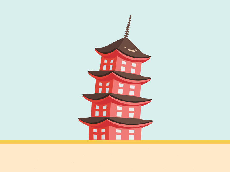 Pagoda c4d japan kawaii kyoto pagoda tokyo