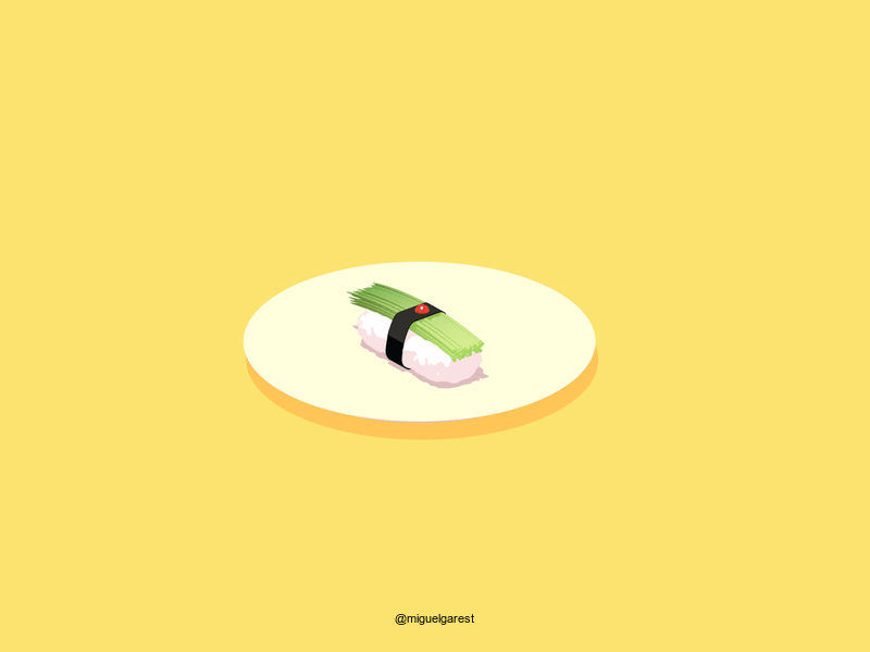 Green onions Nigiri by Miguelgarest on Dribbble