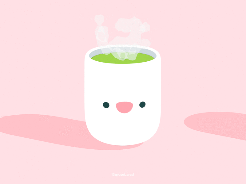 🍵🍵🍵 c4d green tea kawaii matcha sketch and toon tea