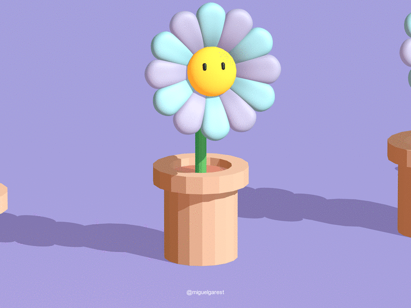 🌼 animation c4d42 flower plant