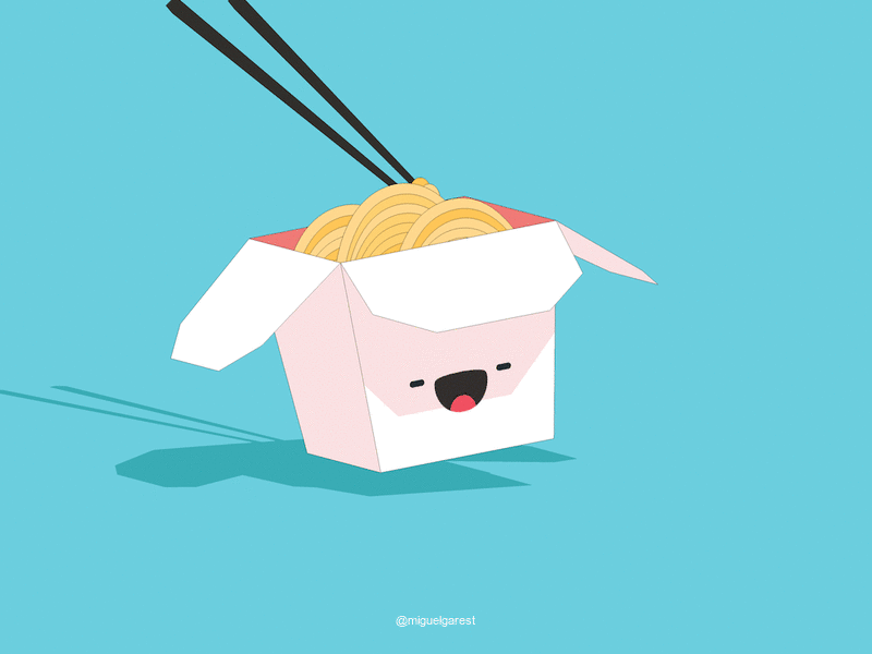 🍜🏃‍♀️ c4d chinese chopsticks kawaii noodle noodles sketch and toon