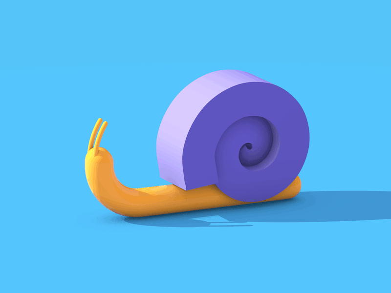 Snail 🐌 animation c4d cinema 4d slow snail