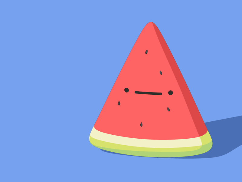 Watermelon 🍉🍉🍉 c4d cinema 4d kawaii melon sketch and toon summer watermelon