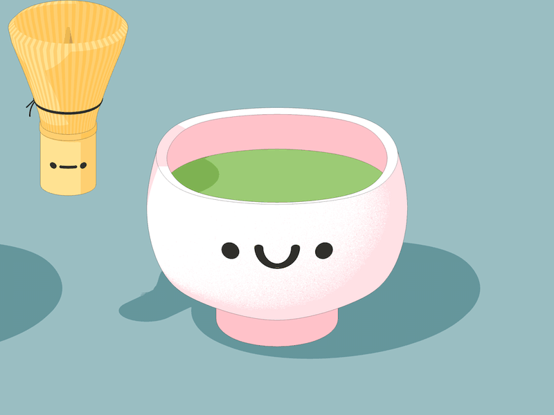 Matcha 🍵🍵🍵 c4d cha cinema 4d green tea kawaii matcha matcha latte ocha sketch and toon tea whisk