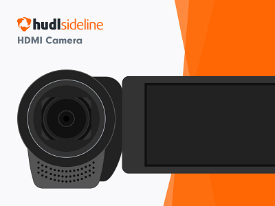 Hudl Sideline Camera Small angles camera hardware illustrator orange sideline vector