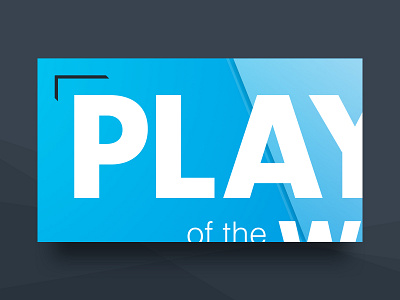 Hudl Player of the Week Animation Frame animation blue dark hudl layers still video