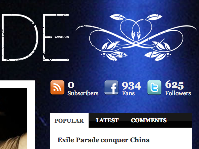 Exile Parade - Official Website band design logo ui wordpress