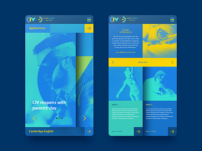 CIV - Colégio Internacional de Vilamoura app branding bruno silva design flat icon logo portugal ui ux web website