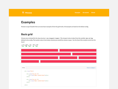 Pintsize Examples examples fla t grid ui design web design