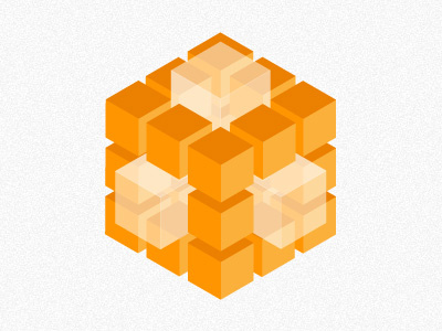 Box of Lights box cube design isometric light logo mark orange