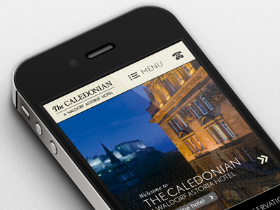 The Caledonian design iphone mobile mobile first repsonsive web design rwd ui ux website
