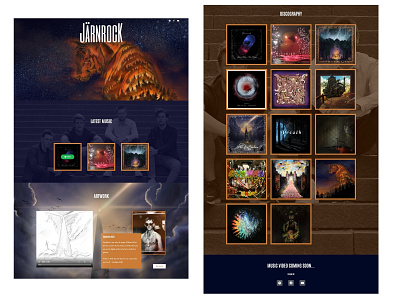 Jarnrock band page design graphic design