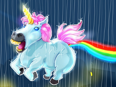 Toxic unicorn art beast character crazy cute fantasy fat gameart illustration sketch sketchbook unicorn
