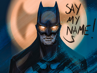 SayMyName batman cartoon character comics digital painting illustration