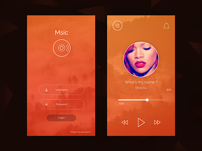 Msic Mobile Application UI/UX