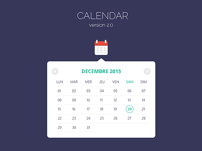 Calendar v2.0 calendar design flat modern