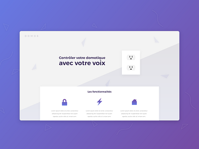 DOMOS Concept app modern purple webdesign