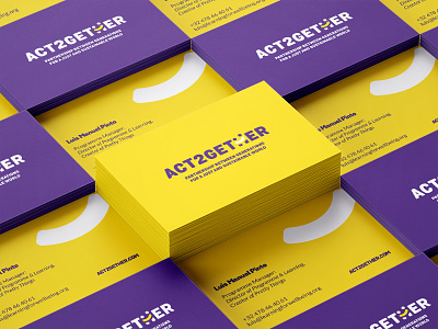 ACT2GETER stationery brand branding business card businesscard graphic design identity letterhead logo logotype nonprofit ong stationery visual language wordmark