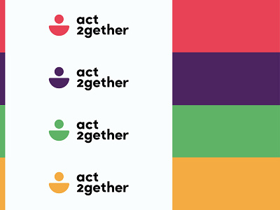 ACT2GETHER colors brand branding color palette colors design identity logo rebrand visual language