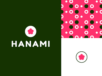 Hanami Sushi Logo brand branding hanami identity logo logo design rebrand sakura sushi visual language