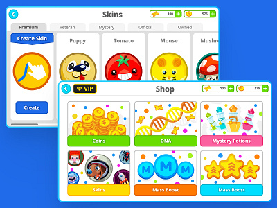 Agar.io Shop Menu