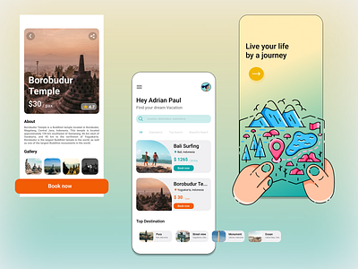 Travel Inspiration Design | Mobile Apps app design travel ui ux