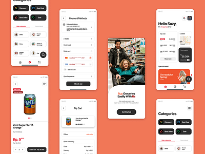 Grocery Online App - Mobile App app design grocery indonesia mobile mobileapp store ui ux