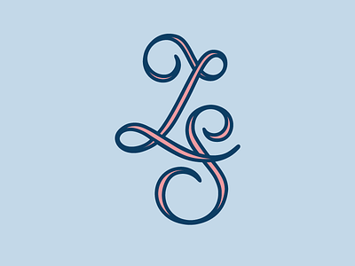 L&S Monogram blue calligraphy l logo monogram s wedding