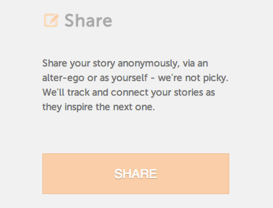 Sharing is Caring button icon orange