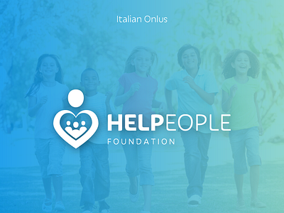 Logo for "Helpeople Foundation" brand brand identity branding charity foundation italian onlus logo logo design no profit onlus responsive logo