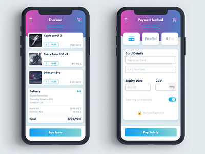 UI Mobile Checkout Flow