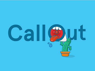 call out cactus cactus megaphone mouth plant