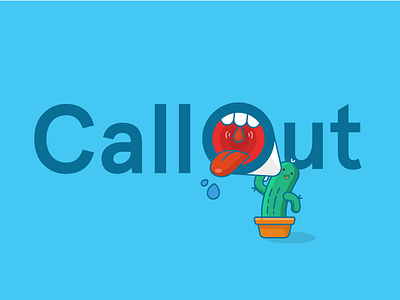 call out cactus cactus megaphone mouth plant