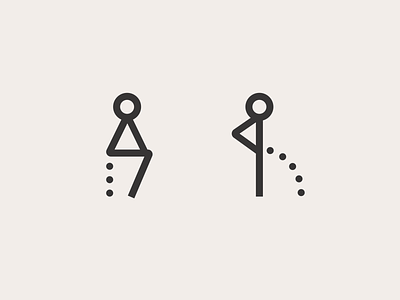 Gender neutral washroom signs gender equality peeing pooping washroom