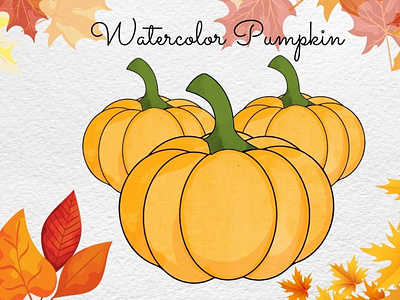 Watercolor Pumpkin Design