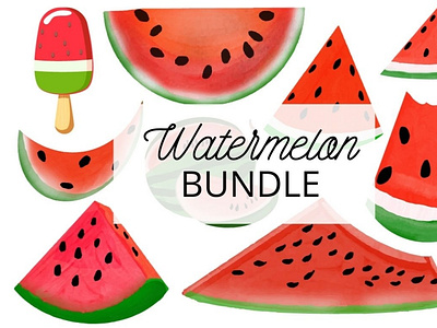 Watercolor Watermelon Bundle
