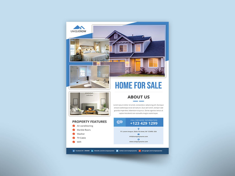 Real Estate Flyer Design by Uniquerow on Dribbble