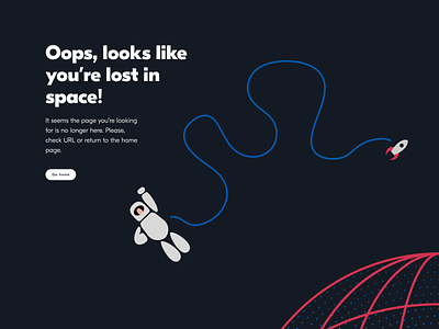 Lost in space — 404 exploration (animated) 404 animation empty illustration