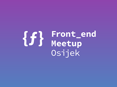 Frontend Meetup Osijek frontend logotype organization