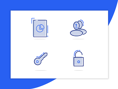 Clokke - feature icons clokke features icons. illustration line tracker