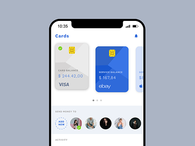 Banking — app concept app banking cards mobile payment ui