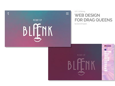Brand development brand branding design drag queen figma logo ui user interface ux web website
