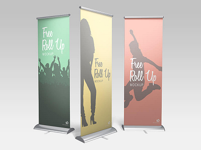 Download Free Roll Up Banner Mockup By Vectogravic Design On Dribbble