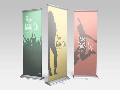 Free Roll Up Banner Mockup banner display free mockup mock-ups psd mockup roll up banner sign
