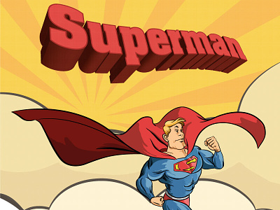 Superman Cartoon Illustration