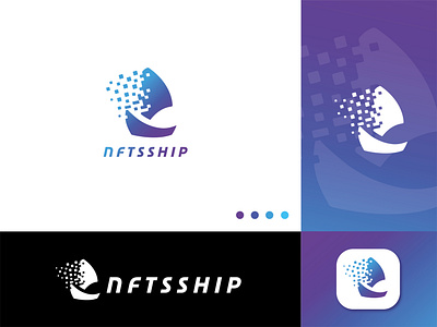 NftsShip branding graphic design illustrator logo nft typography vector