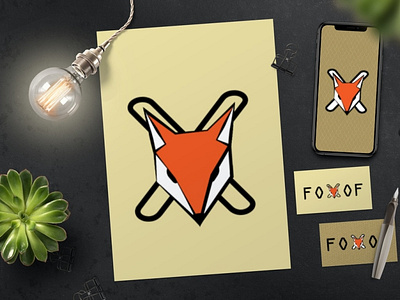FOXOF mockup branding dailylogo dailylogochallenge design designer designideas foxlogo foxof illustrator logo mockup