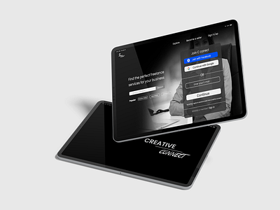 Creative connect landing page