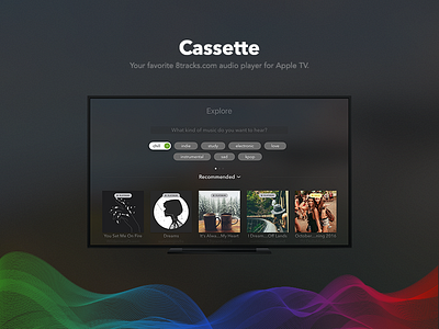 Cassette 8tracks app apple audio cassette music player radio tv