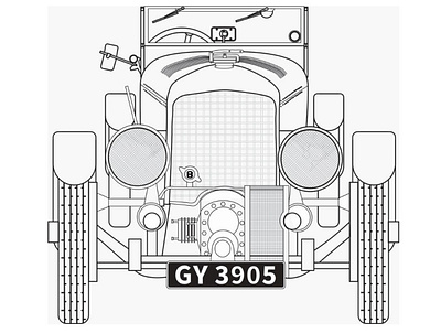 1930 Bentley art graphic design vector